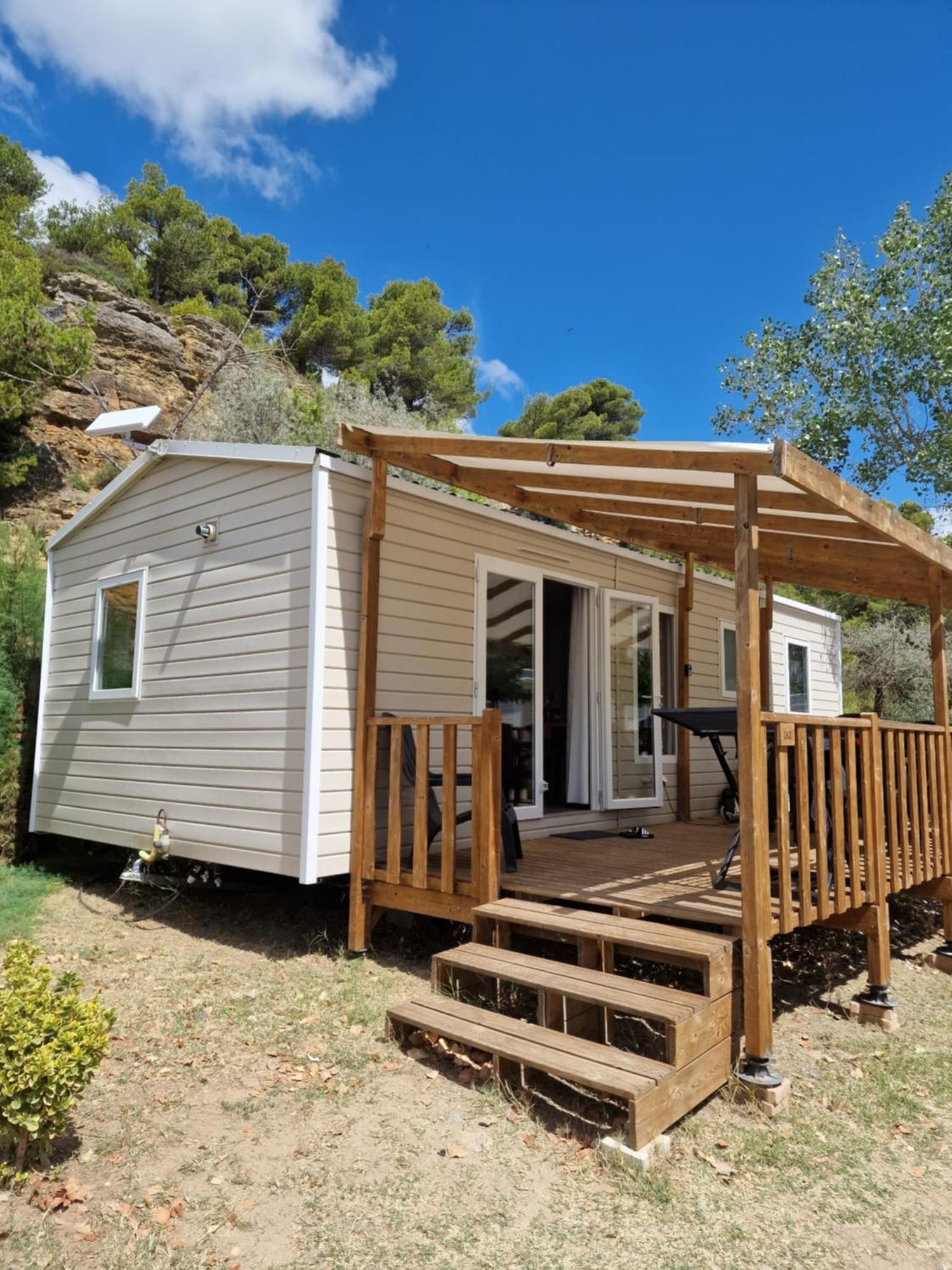 Mobilhome Clim Tele La Falaise 4 Etoiles Narbonne Bagian luar foto
